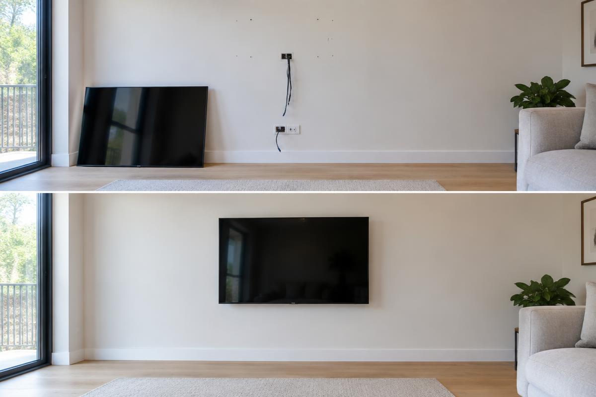 TV Mounting before work